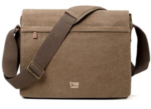 Troop London Classic Flap Front Messager Bag- Brown