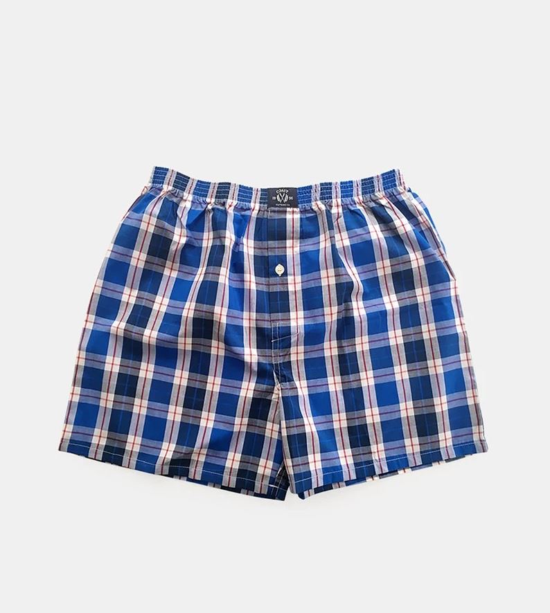 Coast Woven Check Boxers - Blue - Sunset Surf & Turf