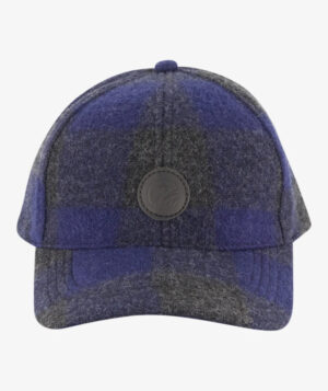 Swanni Wool Check Baseball Cap-Shadow/Navy