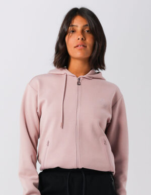 Russell Ladies Tech Zip Hoodie-Dusty Rose