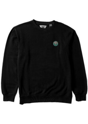Vissla Solid Sets Crew Neck Fleece-Black